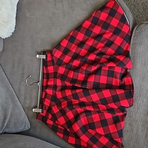 Red Plaid Skirt